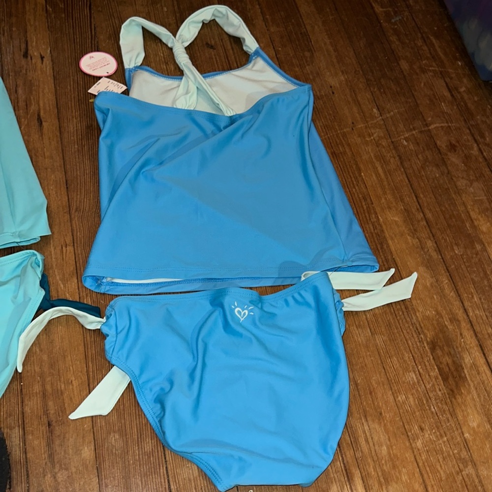 2 new girls bathing swimsuit mermaid justice blue clothing bundle 12 vintage NWT - Picture 10 of 12